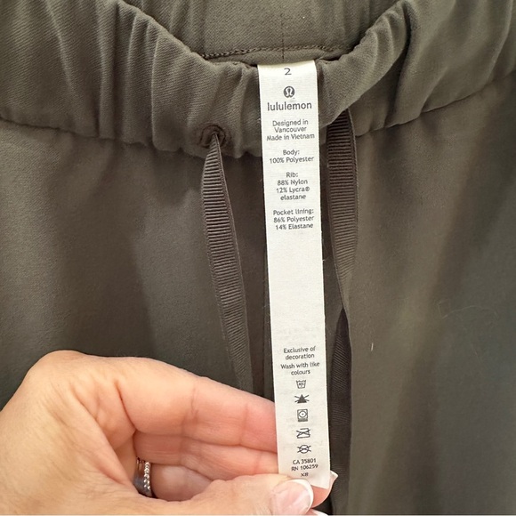 Lululemon Stretch High-Rise Joggers | Olive Green | Size 2 - Picture 8 of 15